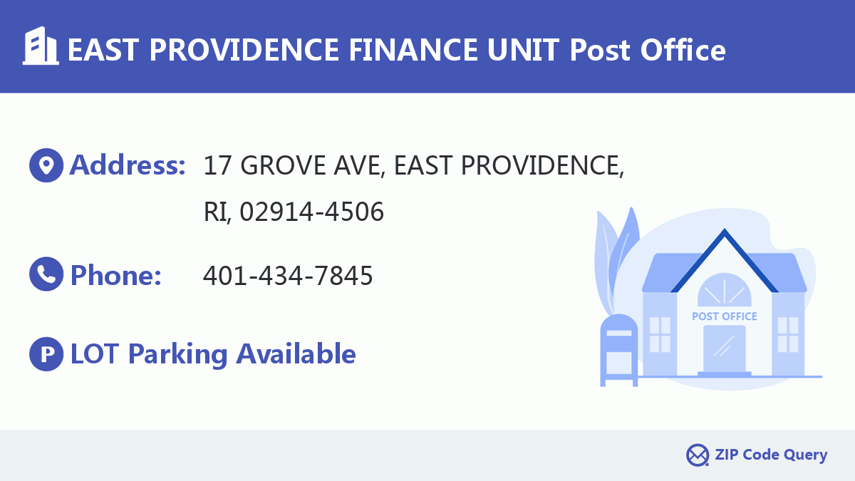 Post Office:EAST PROVIDENCE FINANCE UNIT